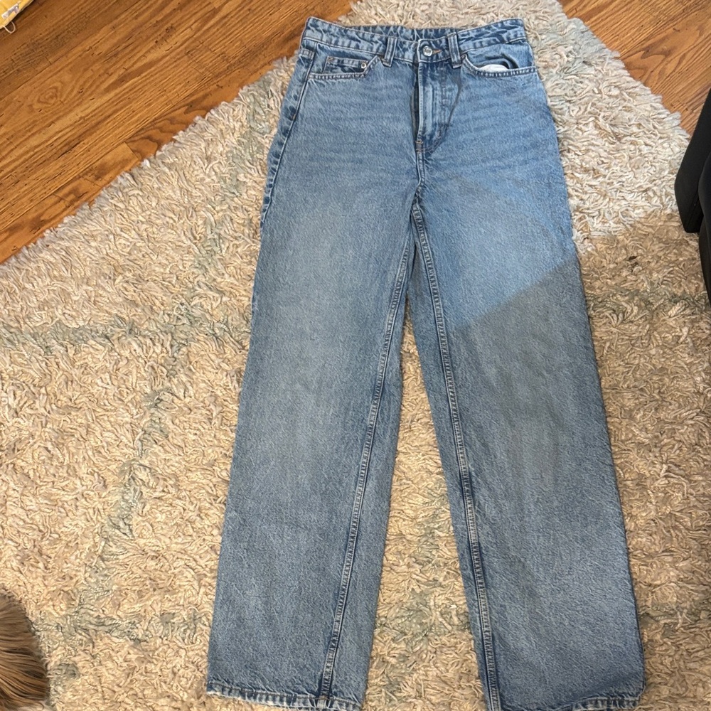 H&M Light Blue Straight Leg Jeans